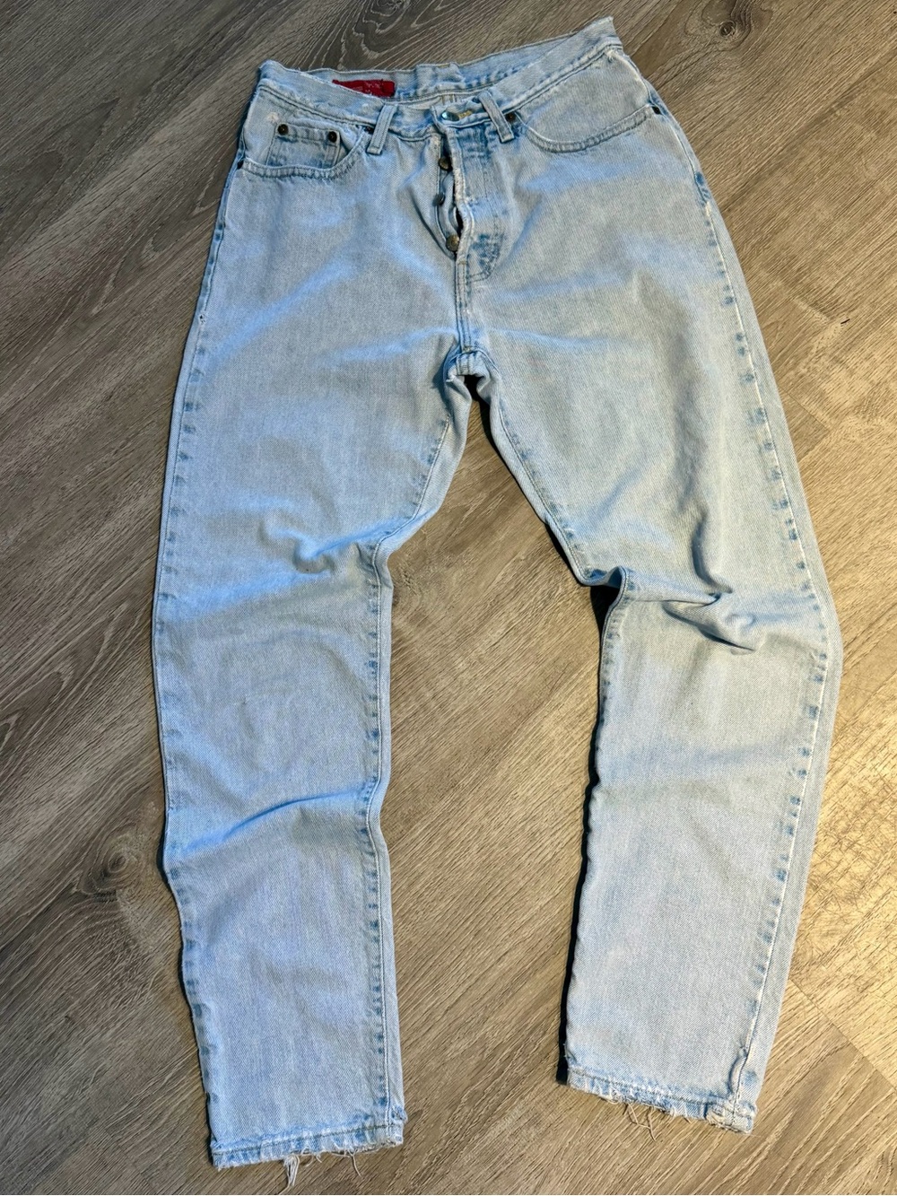 Rare 90s Vintage Banana Republic Denim Baggy Straight Leg Button Fly Jeans Sz 6L